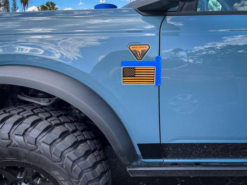 Printed Series Texas Flag Fender Stickers - 2021+ Bronco / Bronco Sport / Jeep / Universal StickerFab