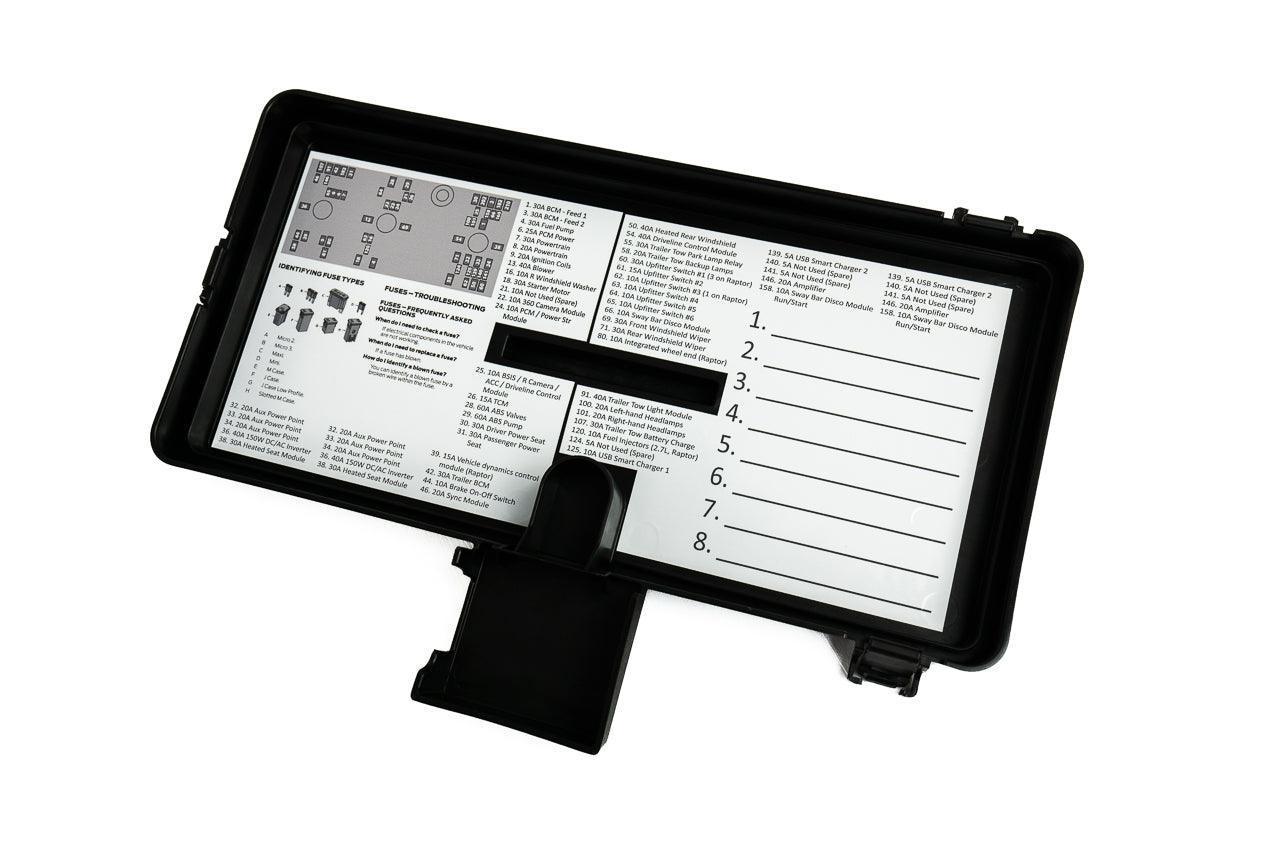 Printed Series Underhood Fuse Box Lid Labels - 2021+ Bronco StickerFab