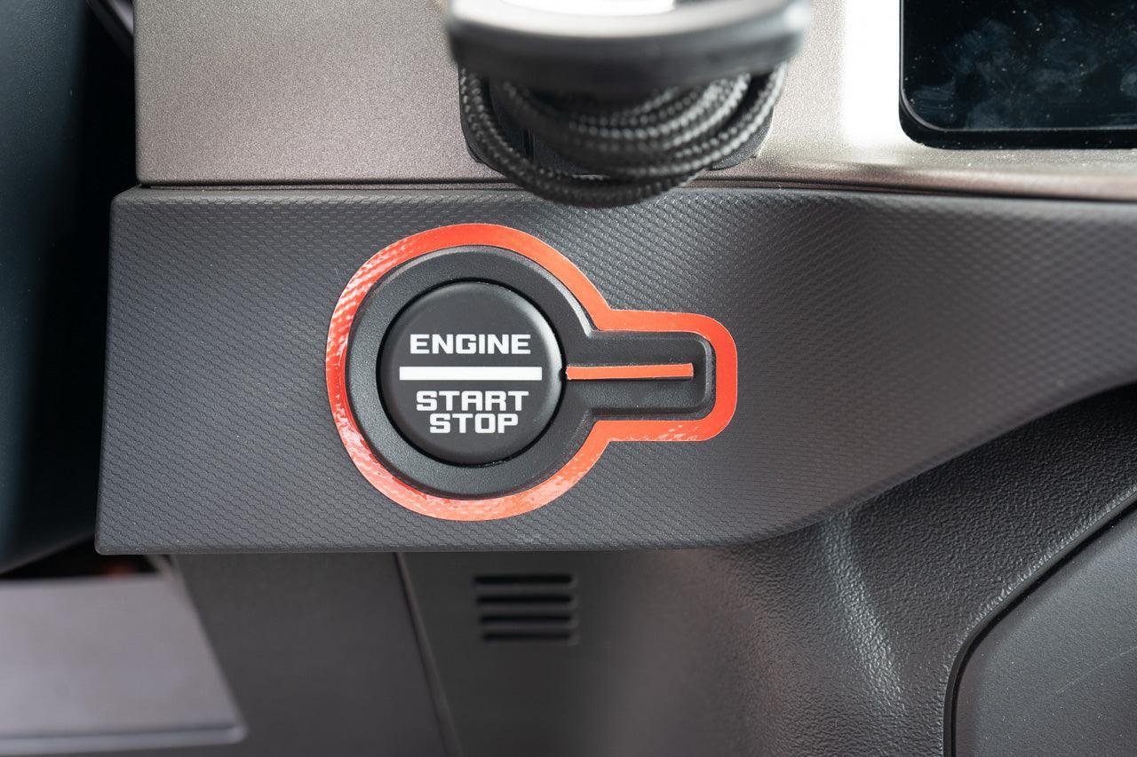 Push to Start Outline Overlay (Printed Series Vinyl) - 2021+ Bronco StickerFab