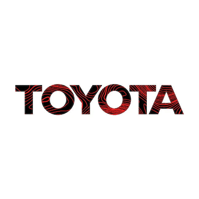 TOYOTA Topographic Rear Liftgate Emblem Inlays - 2025+ 4Runner StickerFab