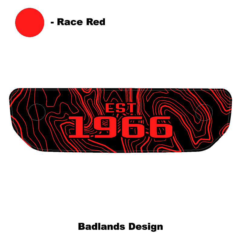 1966 Topographic Shifter Plate (Printed Series + Acrylic) - 2021+ Bronco StickerFab