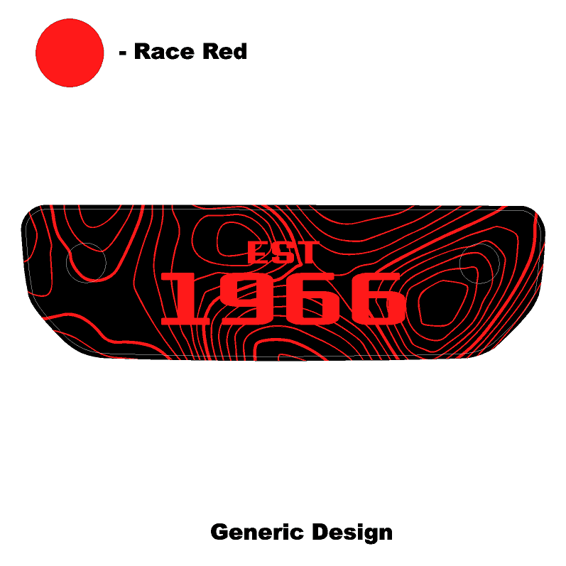 1966 Topographic Shifter Plate (Printed Series + Acrylic) - 2021+ Bronco StickerFab