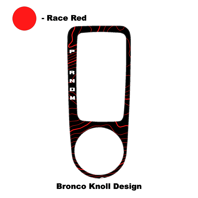 Topo Automatic Shifter Overlay (Printed Series) - 2021+ Bronco Automatic StickerFab