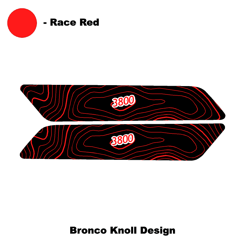 Topo Interior Rear Door Grab Handle Overlay Kit (Printed Series) - 2021+ Bronco 4 Door StickerFab
