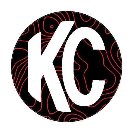 KC HiLITES Pro6 / Titan Gravity Light Cover Topo Overlays (Pair) - Universal StickerFab