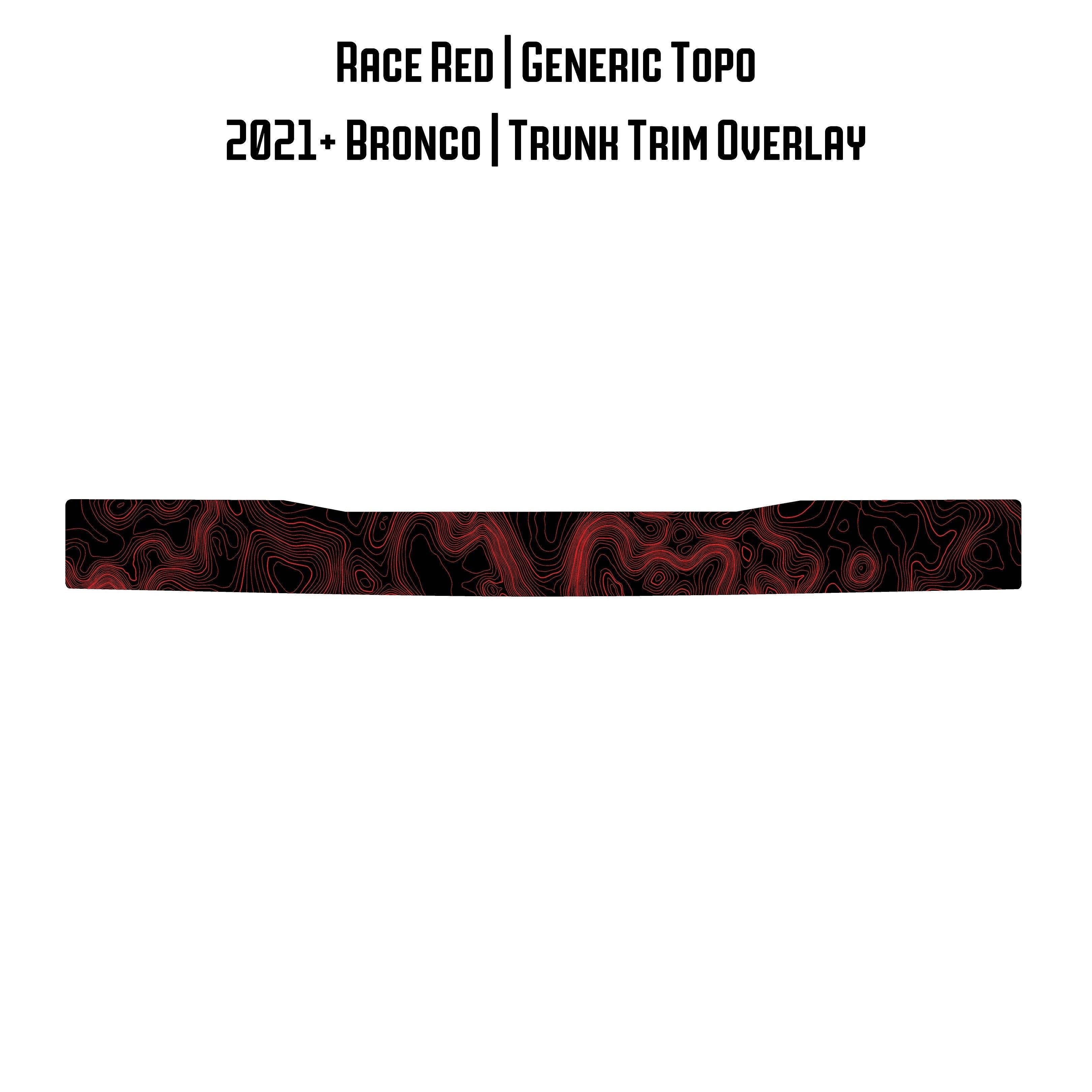 Topo Trunk Trim Overlay / Protector - 2021+ Bronco StickerFab