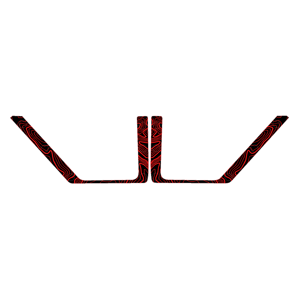 Topo Front Door Net Trim Overlay Kit (Printed Series) - 2021+ Bronco StickerFab