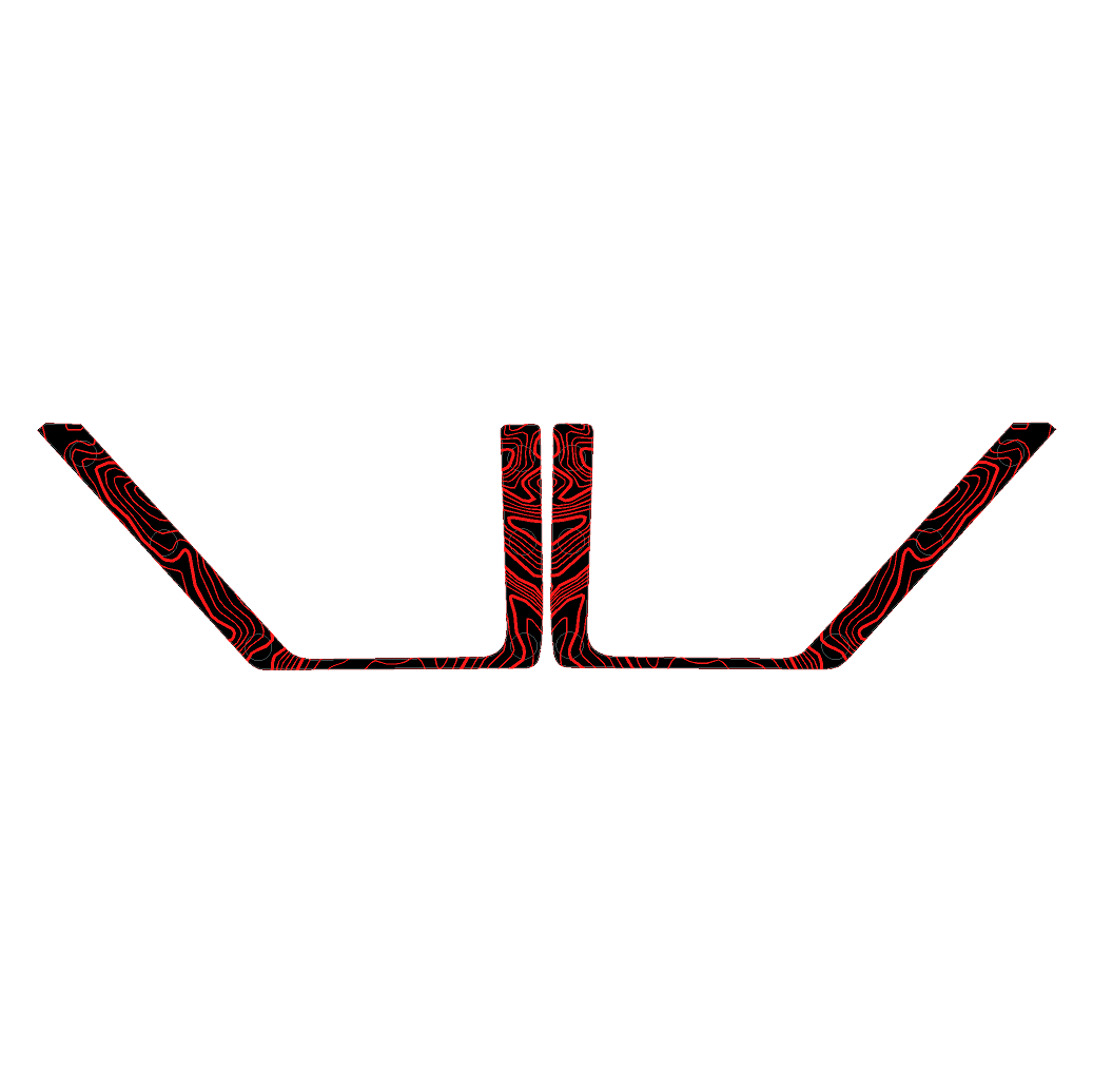 Topo Rear Door Net Trim Overlay Kit (Printed Series) - 2021+ Bronco StickerFab