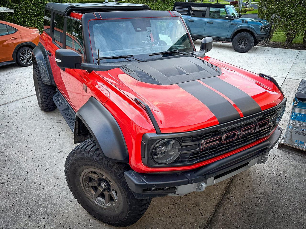 Racing Hood Stripes V1 - 2022+ Bronco Raptor StickerFab