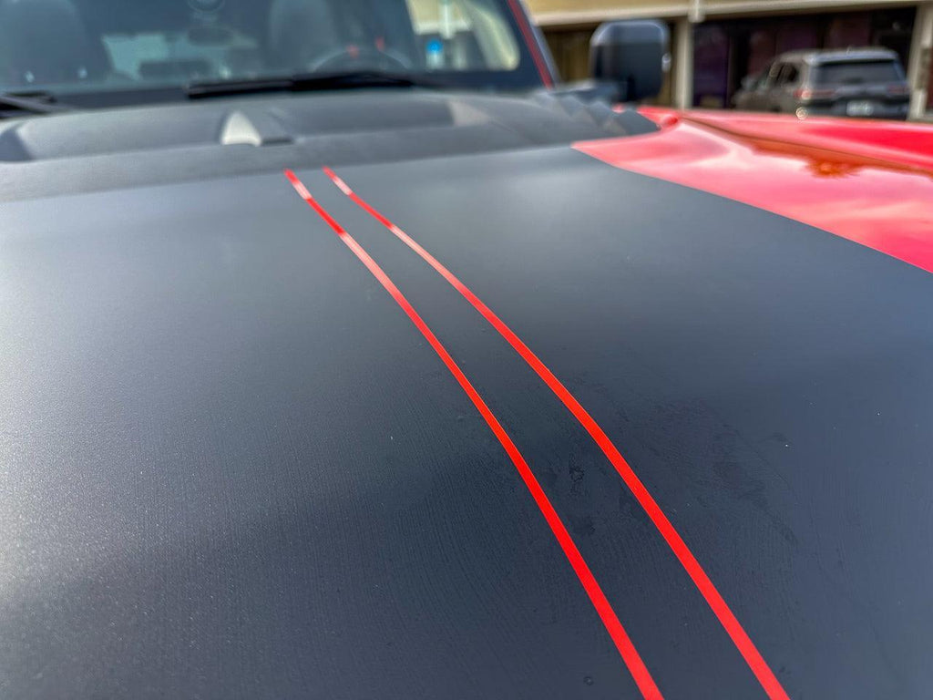 Racing Hood Stripes V1 - 2022+ Bronco Raptor StickerFab