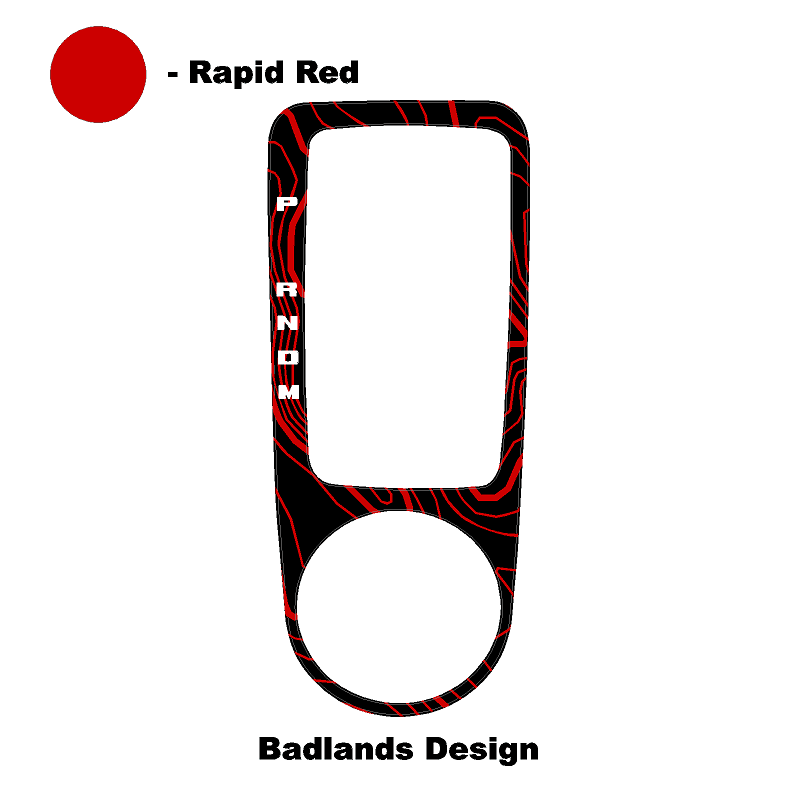 Topo Automatic Shifter Overlay (Printed Series) - 2021+ Bronco Automatic StickerFab