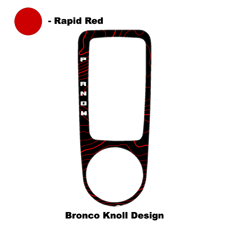 Topo Automatic Shifter Overlay (Printed Series) - 2021+ Bronco Automatic StickerFab