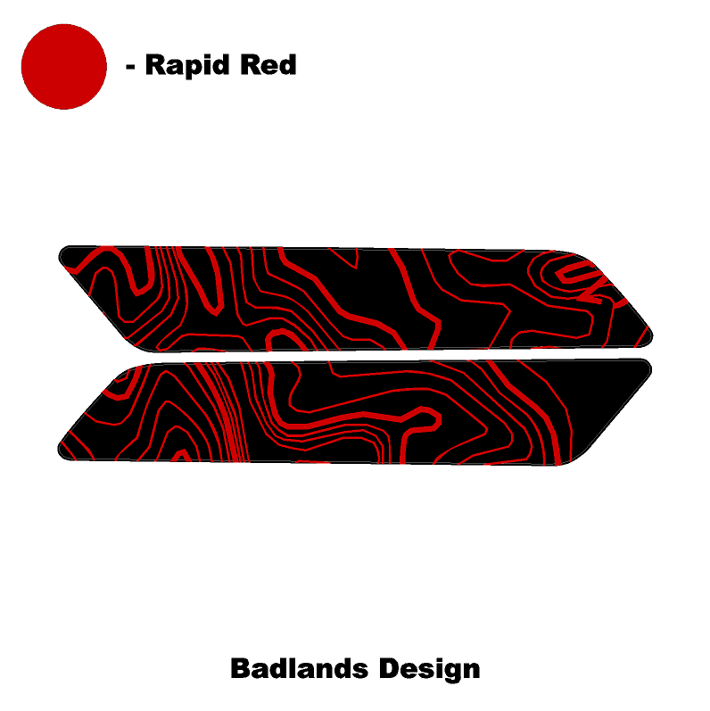 Topo Interior Front Door Grab Handle Overlay Kit (Printed + Laser Series) - 2021+ Bronco StickerFab