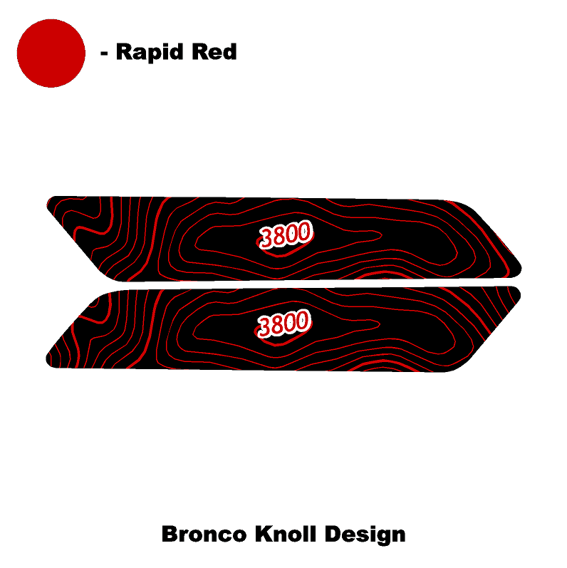 Topo Interior Rear Door Grab Handle Overlay Kit (Printed Series) - 2021+ Bronco 4 Door StickerFab