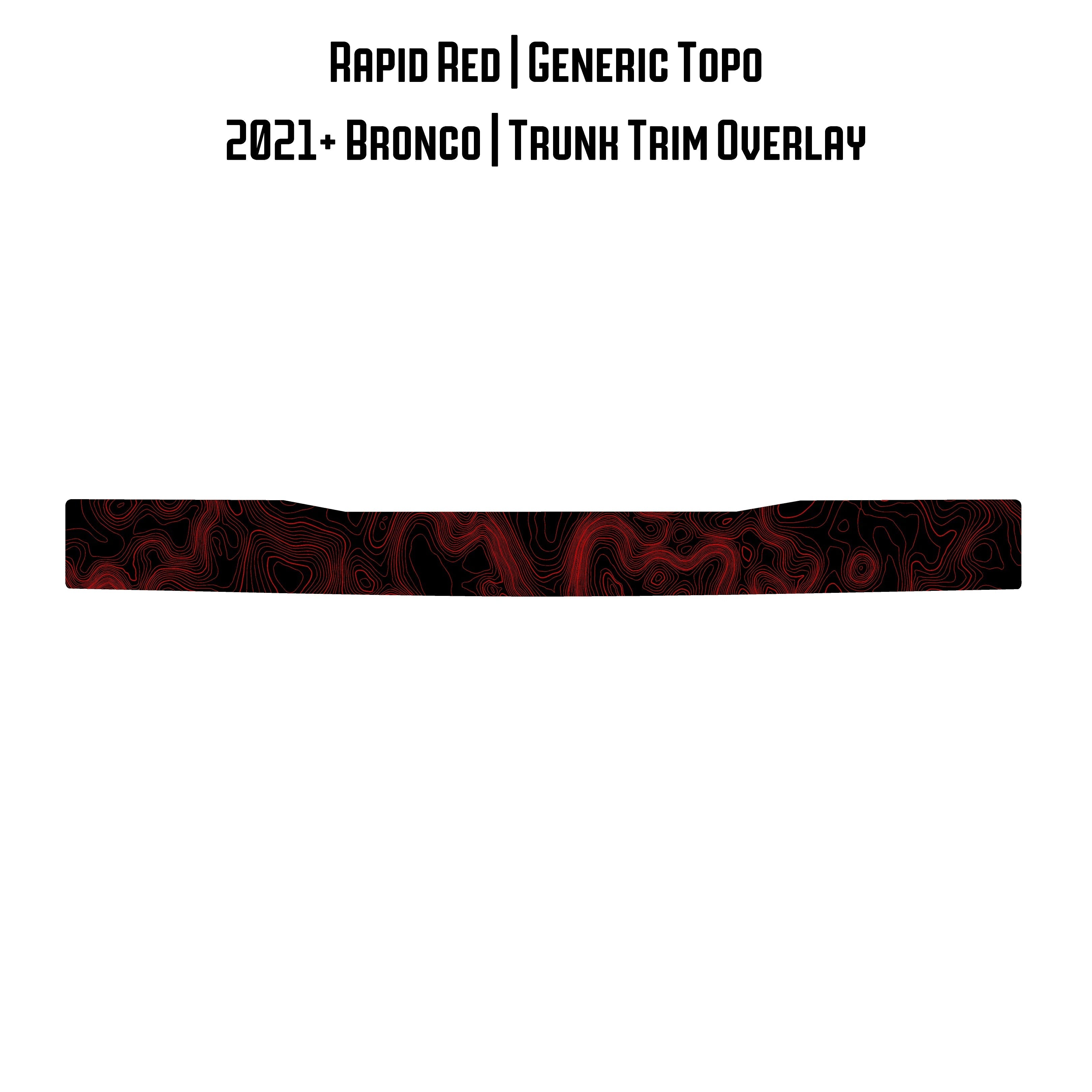 Topo Trunk Trim Overlay / Protector - 2021+ Bronco StickerFab