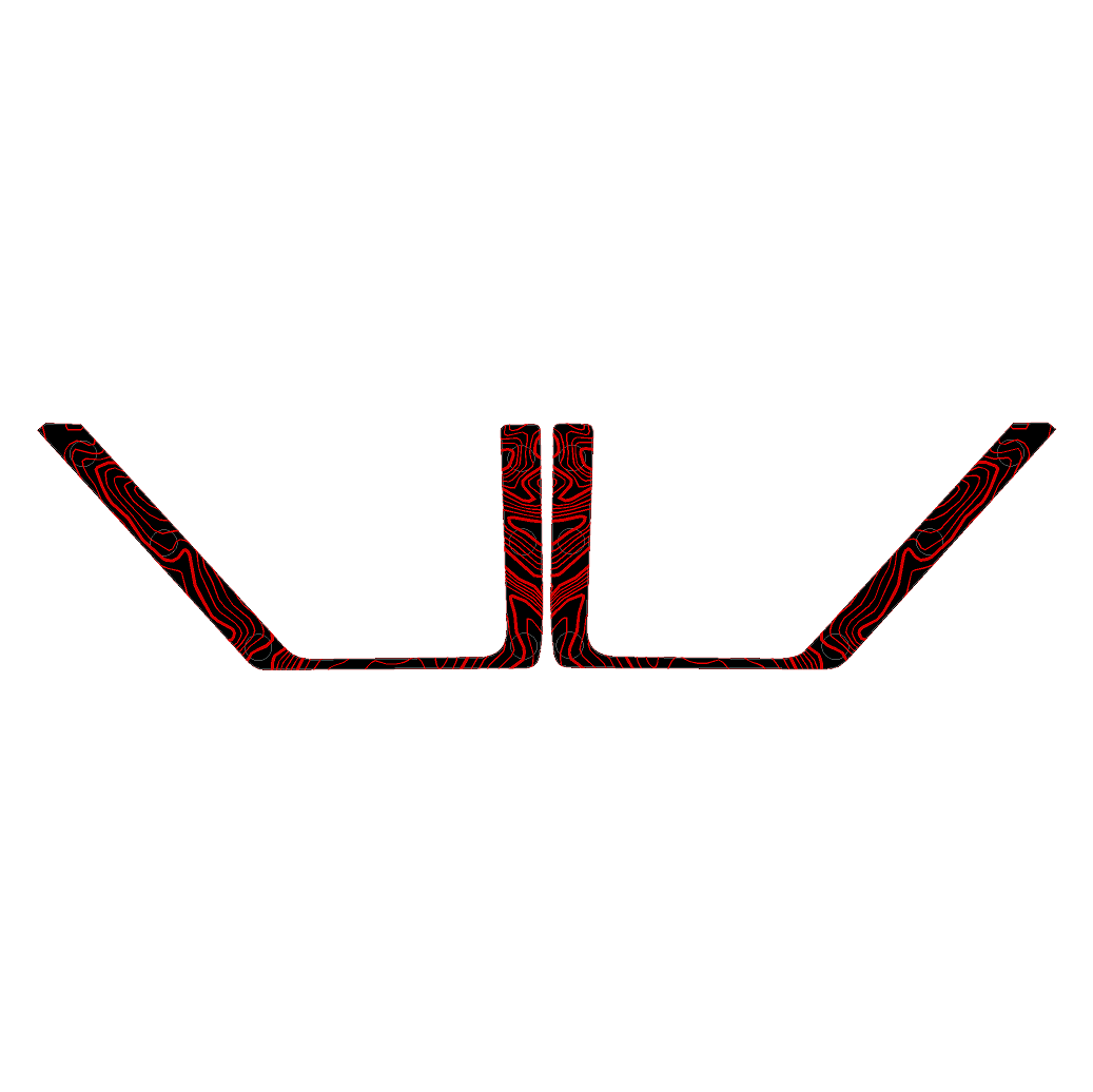 Topo Front Door Net Trim Overlay Kit (Printed Series) - 2021+ Bronco StickerFab