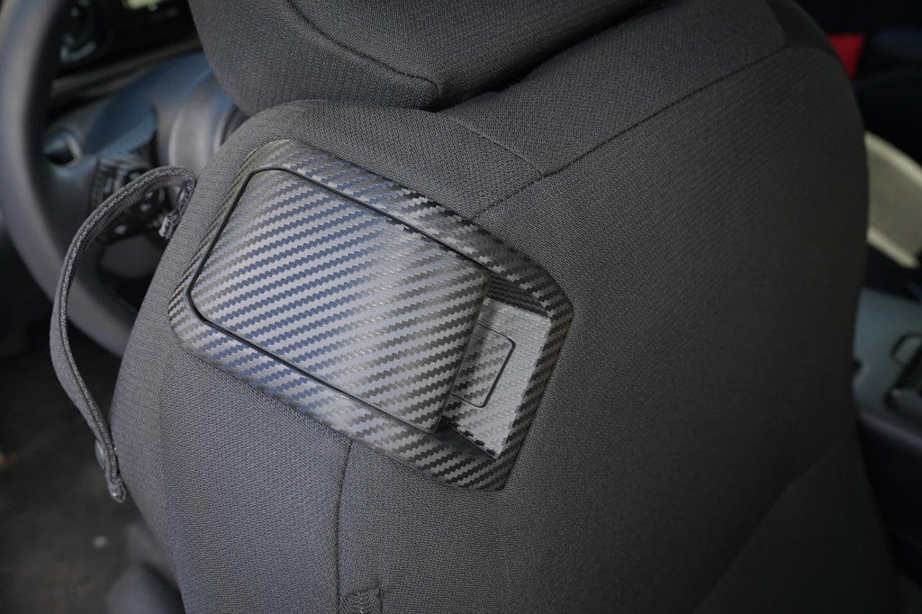 Rear Seat Access 3D Carbon Overlays (Left / Right Pair) - 2022+ BRZ / GR86 StickerFab