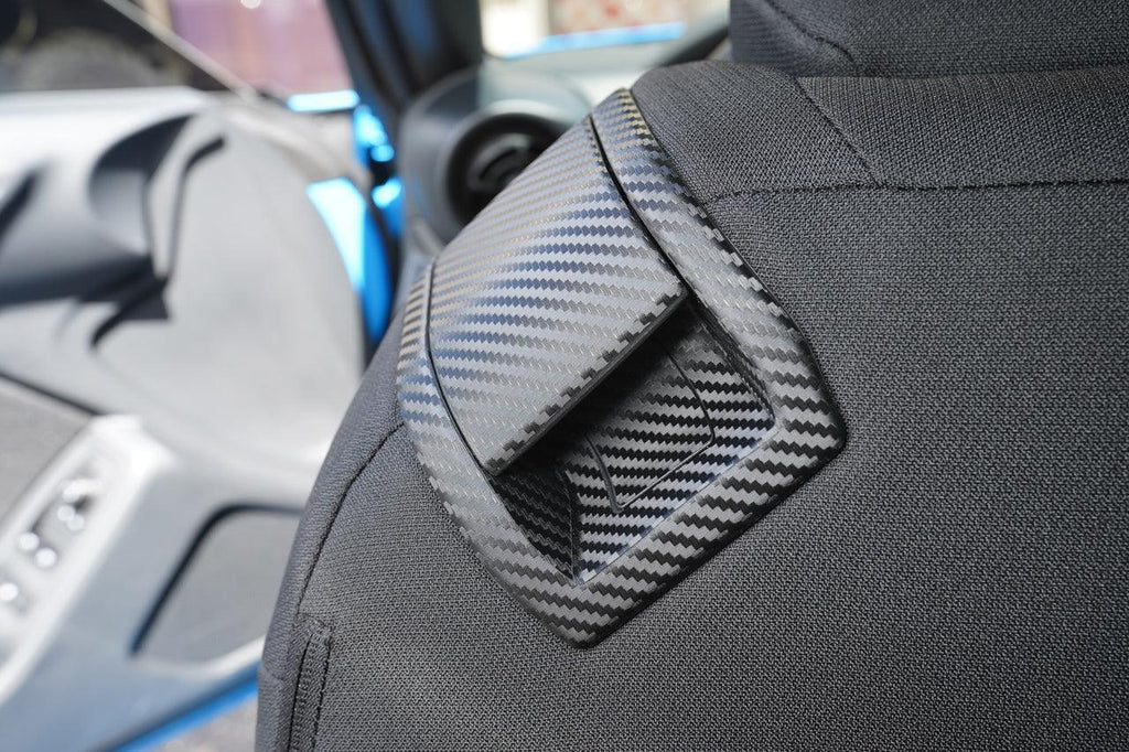 Rear Seat Access 3D Carbon Overlays (Left / Right Pair) - 2022+ BRZ / GR86 StickerFab