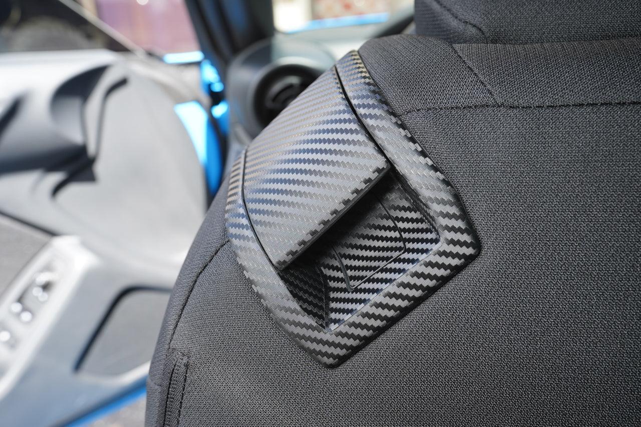 Rear Seat Access 3D Carbon Overlays (Left / Right Pair) - 2022+ BRZ / GR86 StickerFab