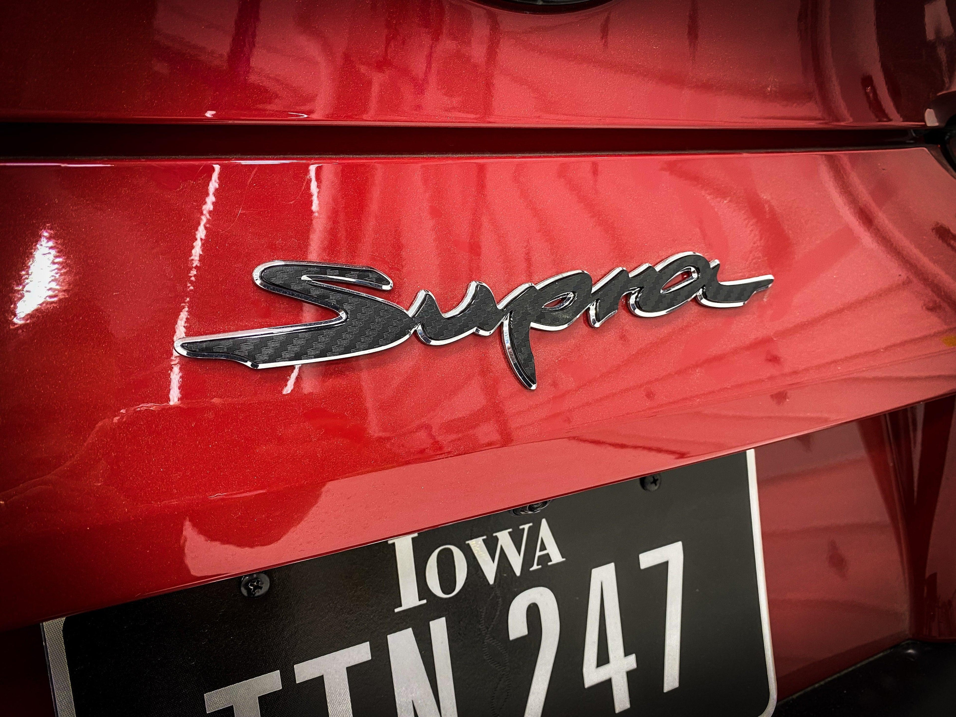 Rear Supra Emblem Overlay (Various Colors) - 2020+ Supra StickerFab