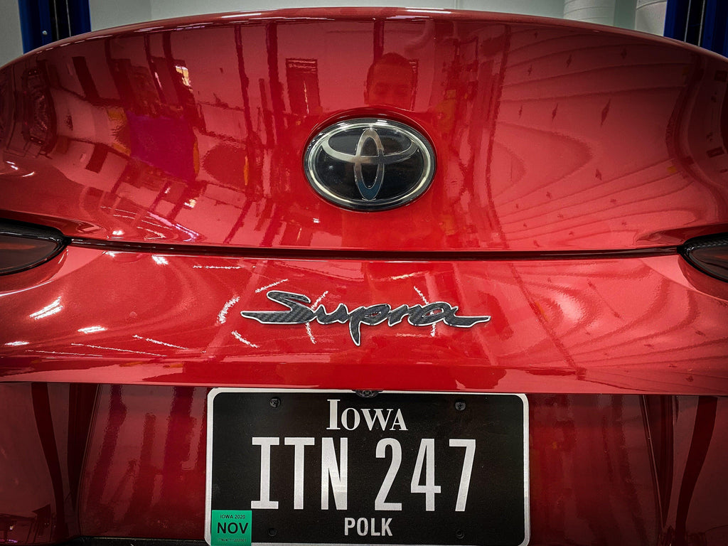 Rear Supra Emblem Overlay (Various Colors) - 2020+ Supra StickerFab
