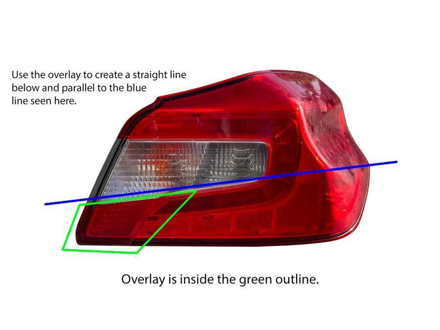 Red Facelift 1.5 Tail Light Overlays - 2015-2021 Subaru WRX / STI StickerFab