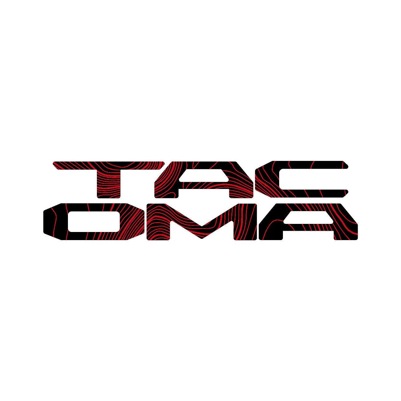 Topographic Map Tailgate Inlay Letters - 2024+ Tacoma StickerFab
