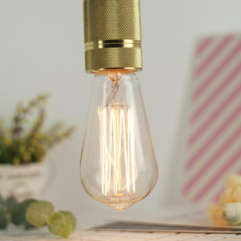 Retro Edison Light Bulb Filament Incandescent Ampoule Bulbs Antique Vintage Style Light Amber Warm Dimmable Vintage Edison Light Bulb For Table Lamp Restaurant Home Office Stevvex