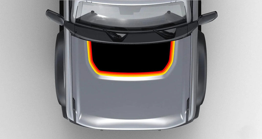 Retro Stripes Hood Overlay (Matte or Gloss) - 2021+ Bronco StickerFab