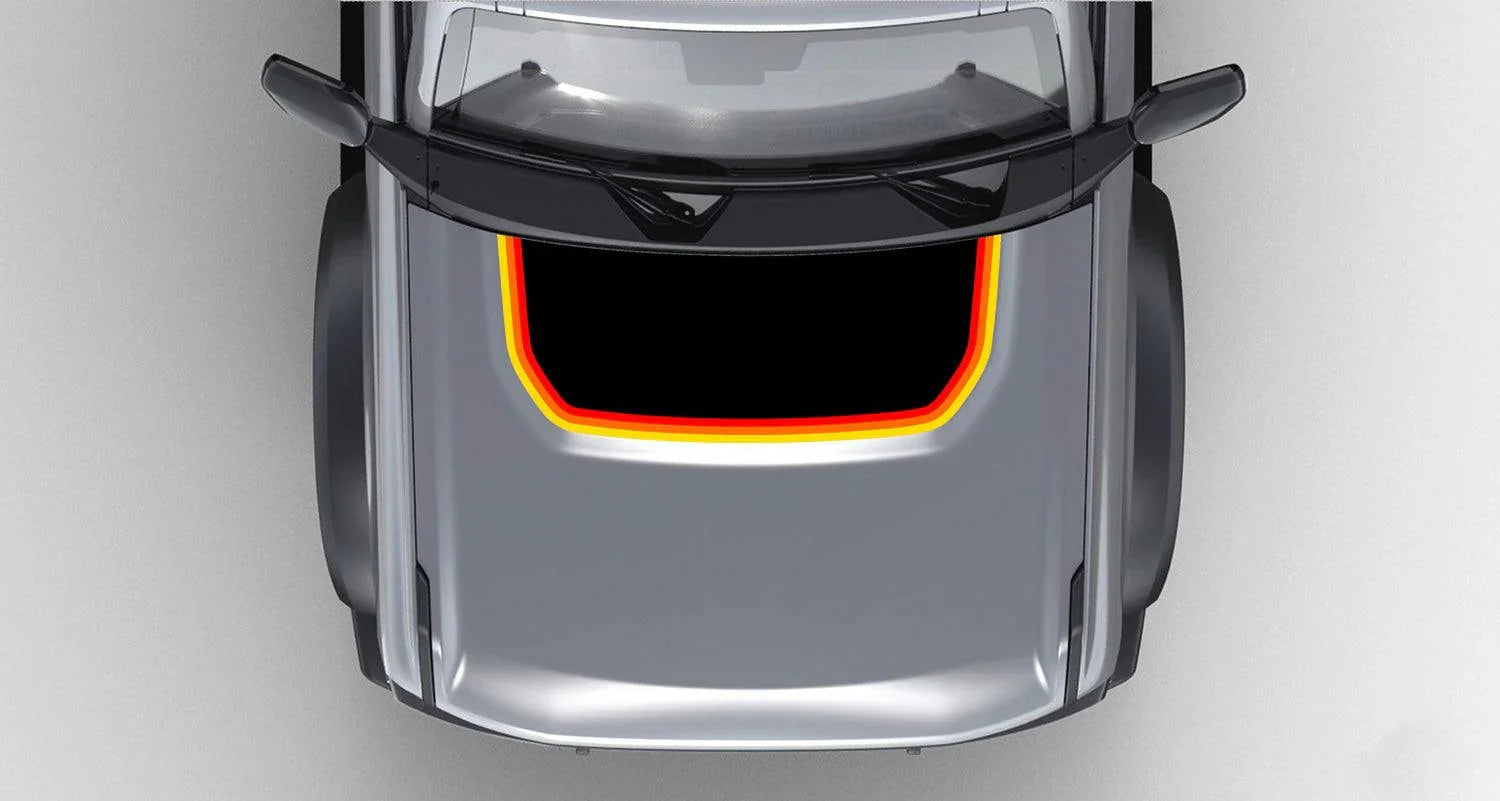 Retro Stripes Hood Overlay (Matte or Gloss) - 2021+ Bronco StickerFab