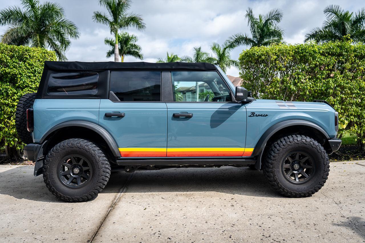 Retro Vintage Lower Door Protection - 2021+ Bronco StickerFab