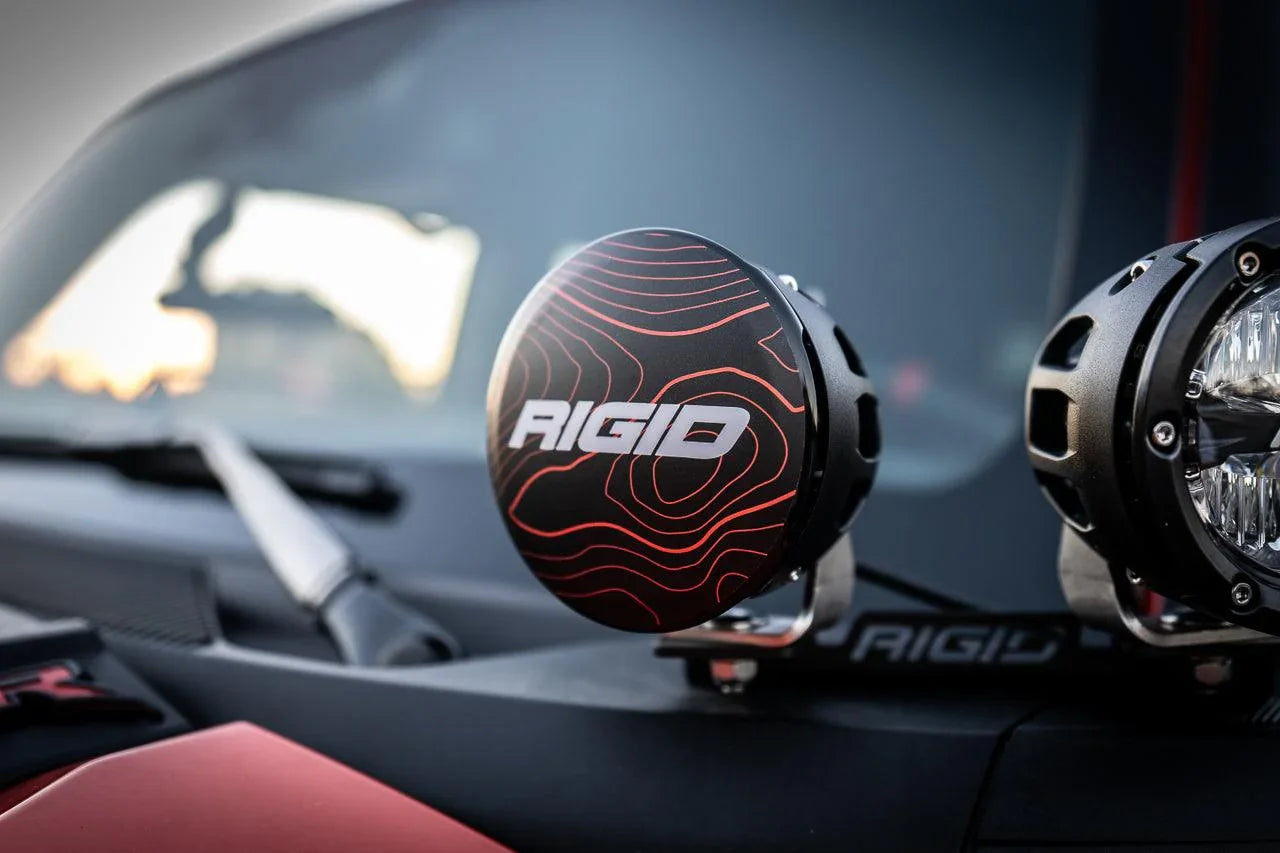 Rigid 360 Series 4" Light Cover Topo Overlays - Universal StickerFab