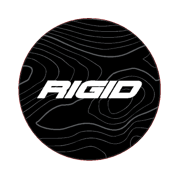 Rigid 360 Series 4" Light Cover Topo Overlays - Universal StickerFab