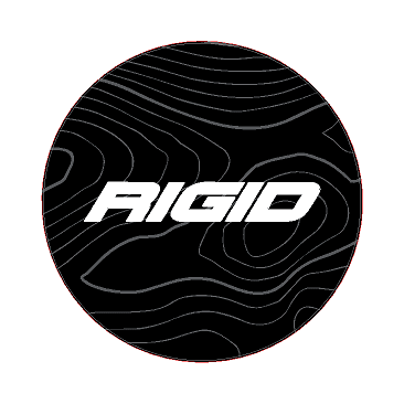Rigid 360 Series 6" Light Cover Topo Overlays - Universal StickerFab
