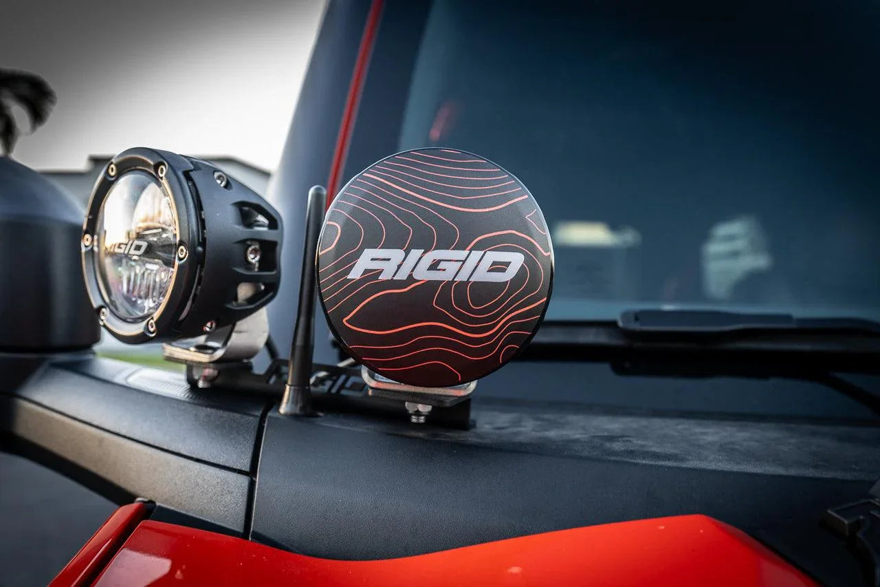 Rigid 360 Series 4" Light Cover Topo Overlays - Universal StickerFab