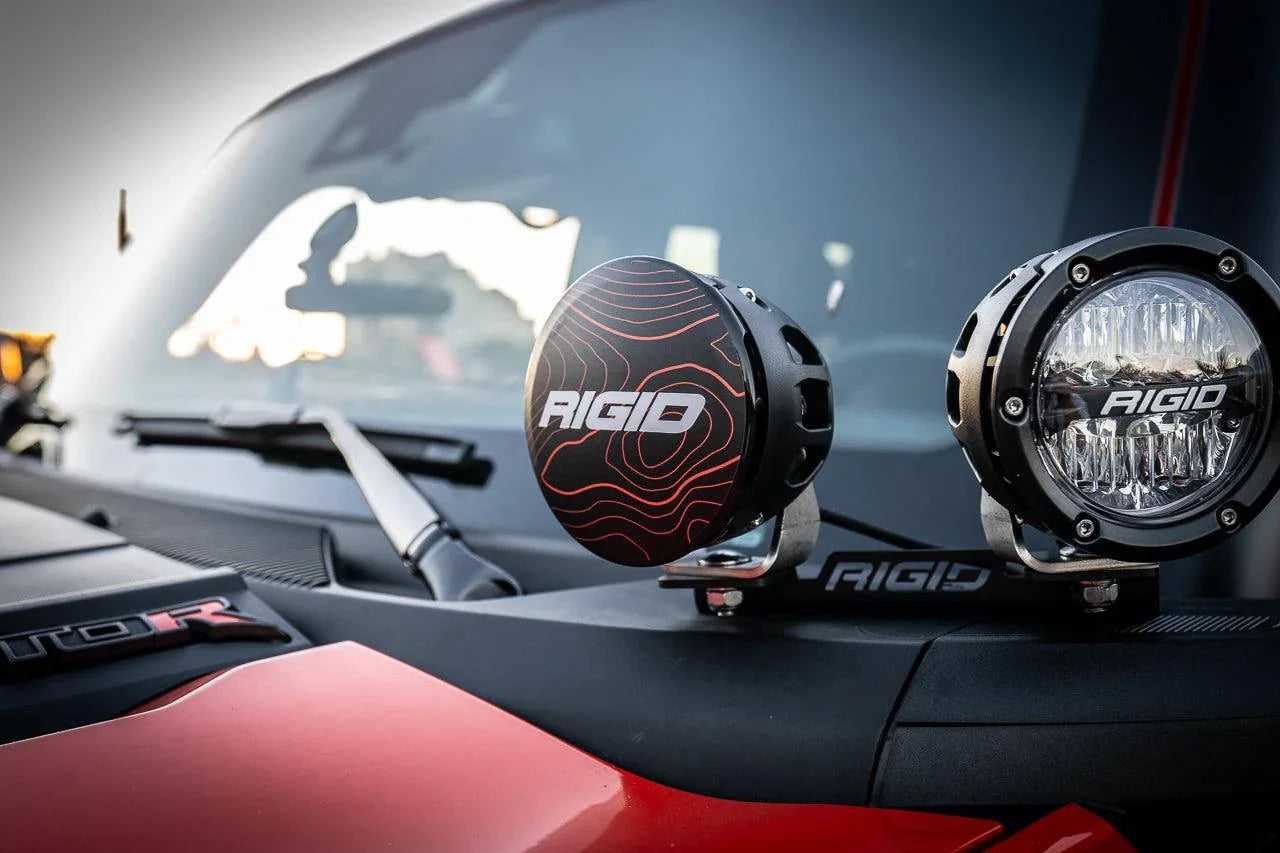 Rigid 360 Series 4" Light Cover Topo Overlays - Universal StickerFab