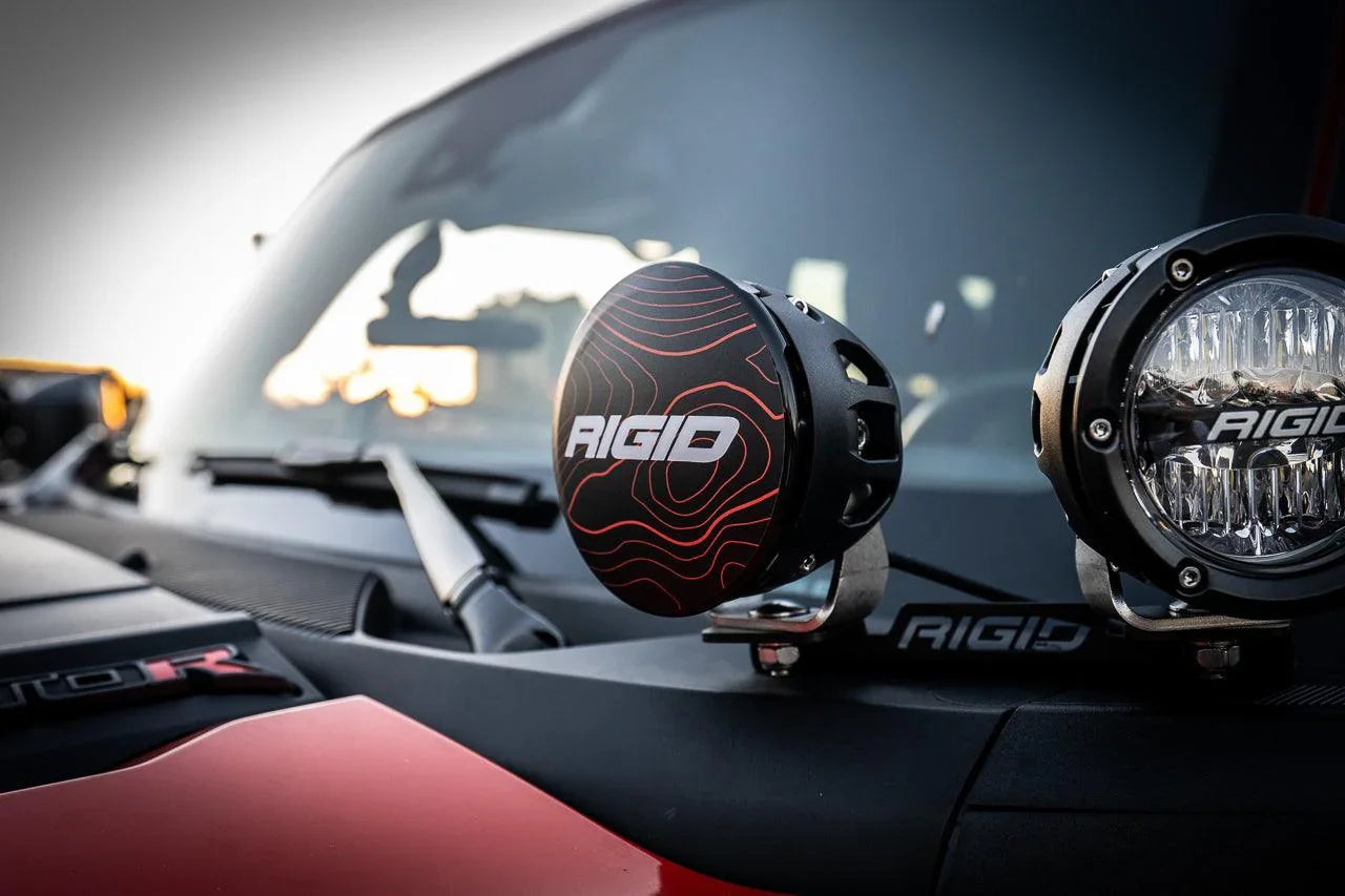 Rigid 360 Series 4" Light Cover Topo Overlays - Universal StickerFab