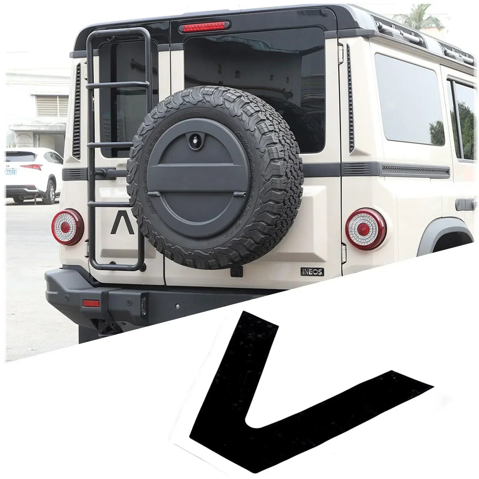Lambda Rear Tailgate Overlay - 2024+ Grenadier StickerFab