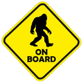 Sasquatch / Bigfoot On Board Sticker 5" - Universal StickerFab
