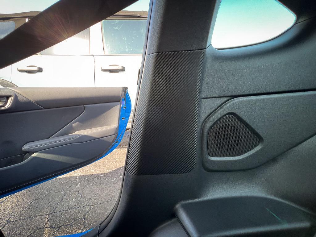 Seatbelt Trim Protector 3D Carbon Overlays - 2022 BRZ / GR86 StickerFab