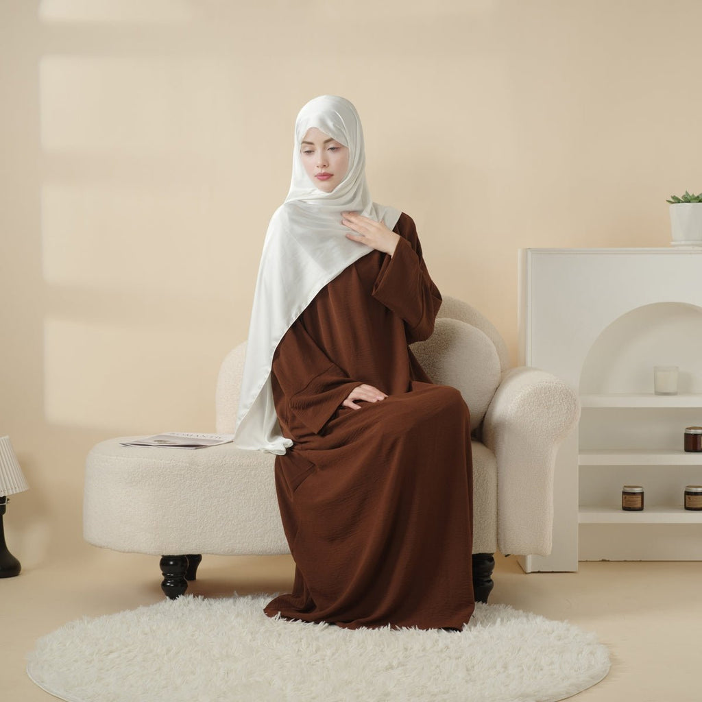 Simple Vintage Pleated Abaya (MA042) Mariam's Collection