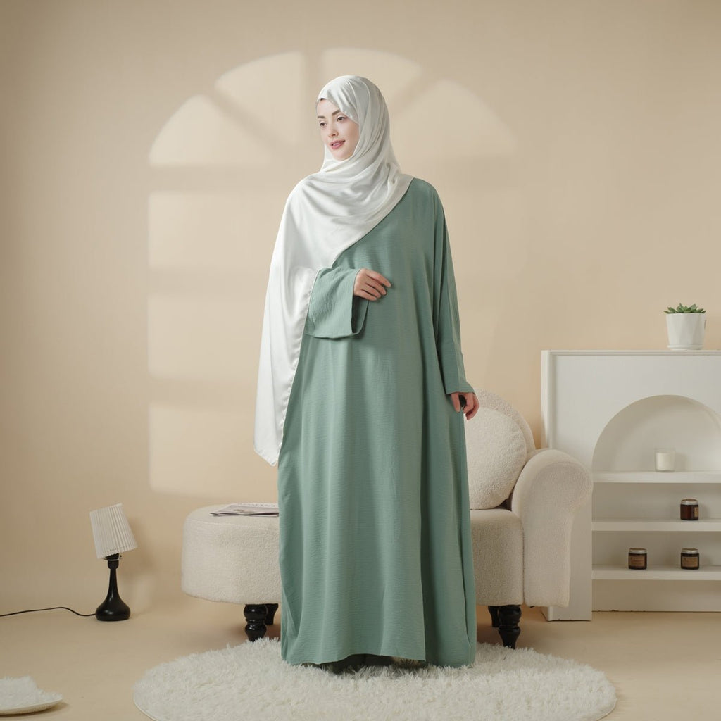Simple Vintage Pleated Abaya (MA042) Mariam's Collection