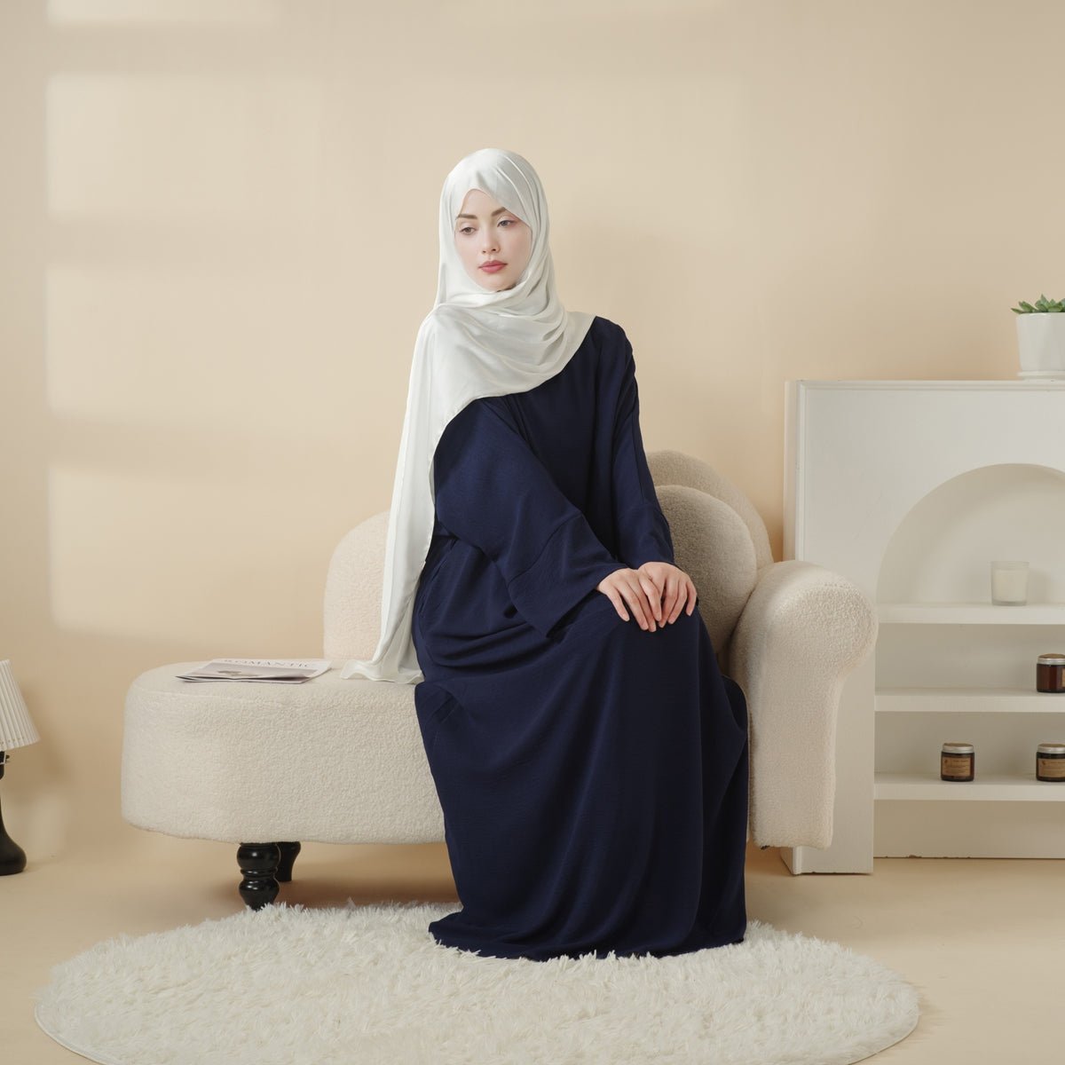 Simple Vintage Pleated Abaya (MA042) Mariam's Collection