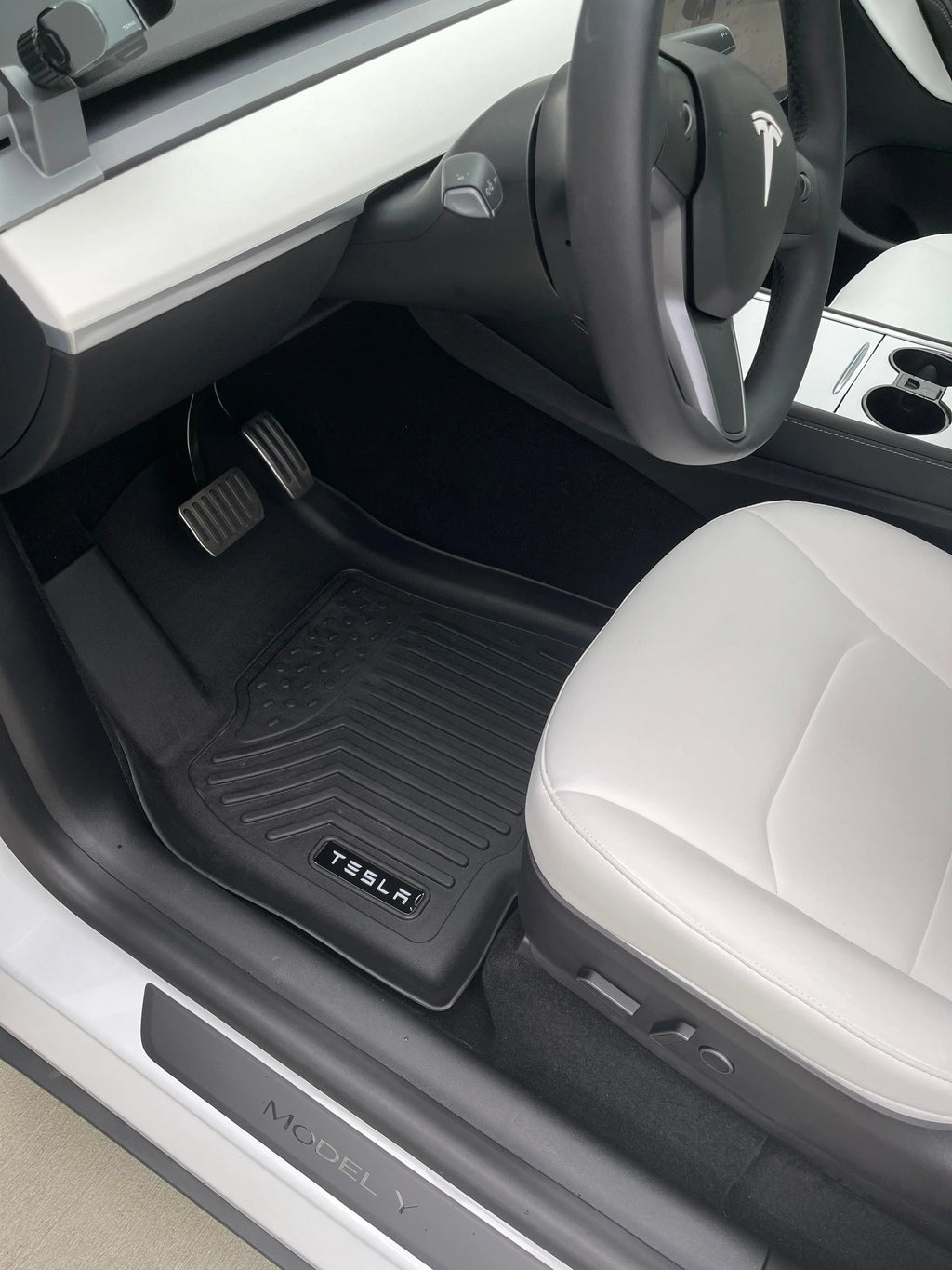Tesla Logo Emblem for WeatherTech Floor Mats - Model S, X, 3, and Y StickerFab