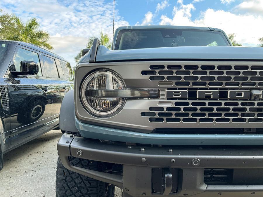 Smoked Signature DRL Bar Overlays - 2021+ Bronco (Signature Headlights) StickerFab