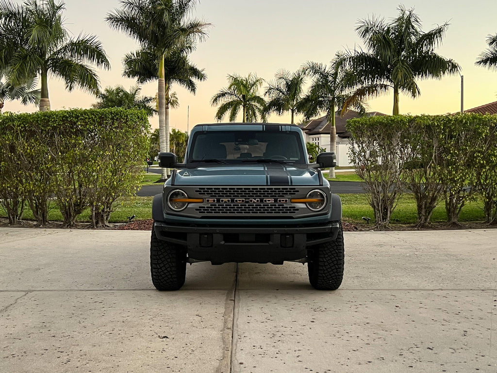 Smoked Signature DRL Bar Overlays - 2021+ Bronco (Signature Headlights) StickerFab