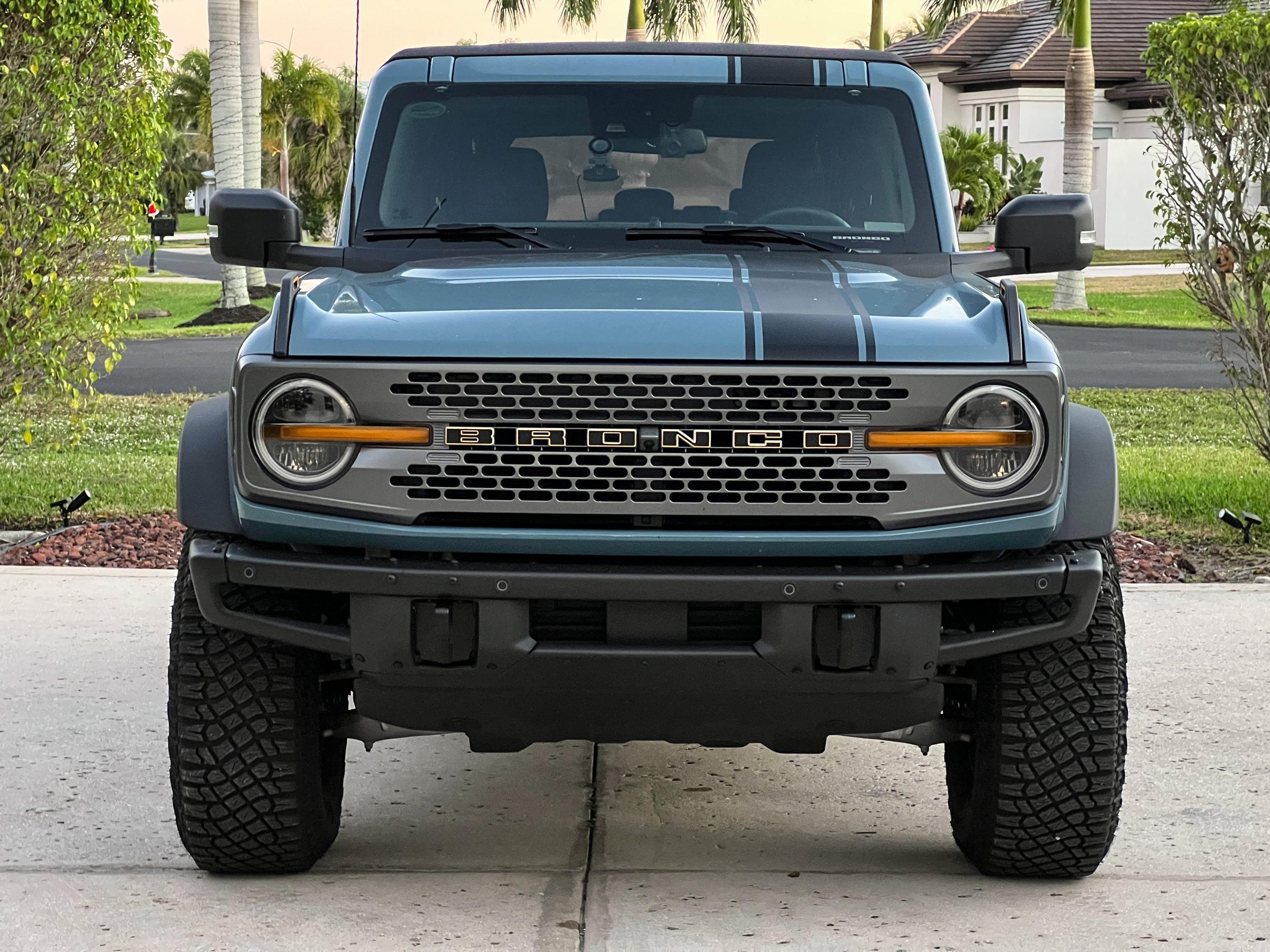 Smoked Signature DRL Bar Overlays - 2021+ Bronco (Signature Headlights) StickerFab