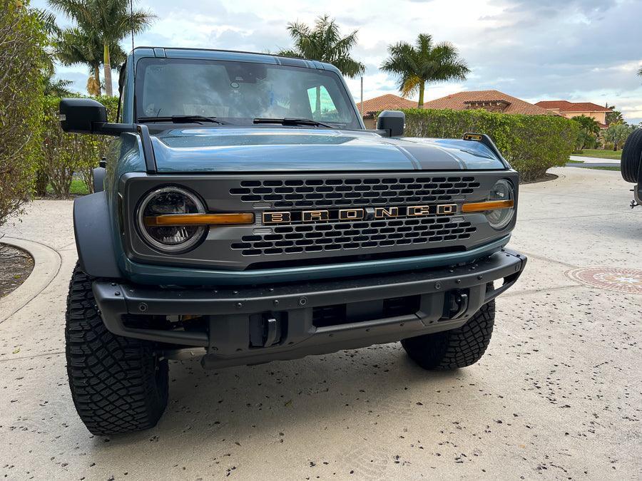 Smoked Signature DRL Bar Overlays - 2021+ Bronco (Signature Headlights) StickerFab