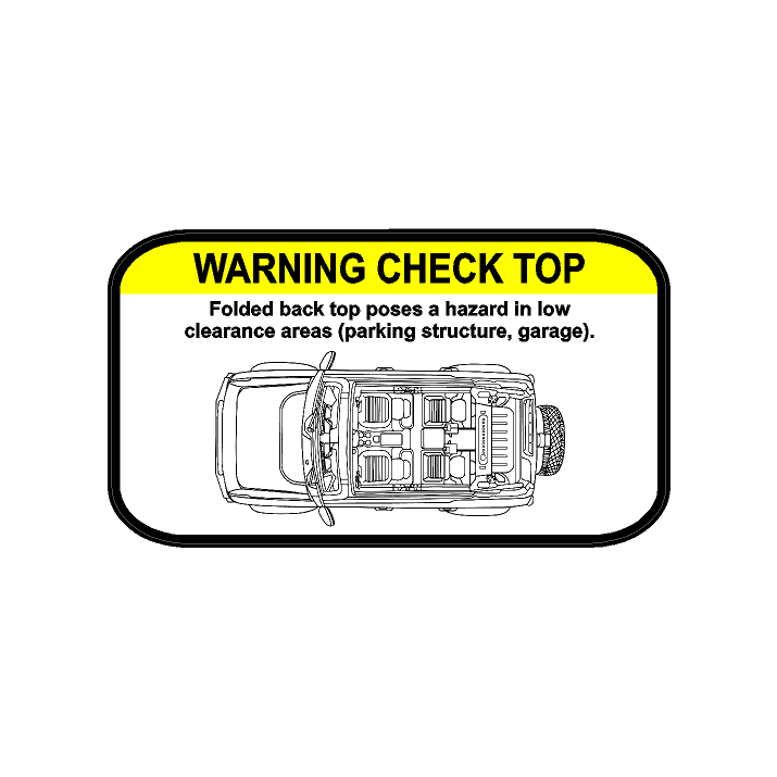 Soft Top Warning Labels - 2021+ Bronco StickerFab