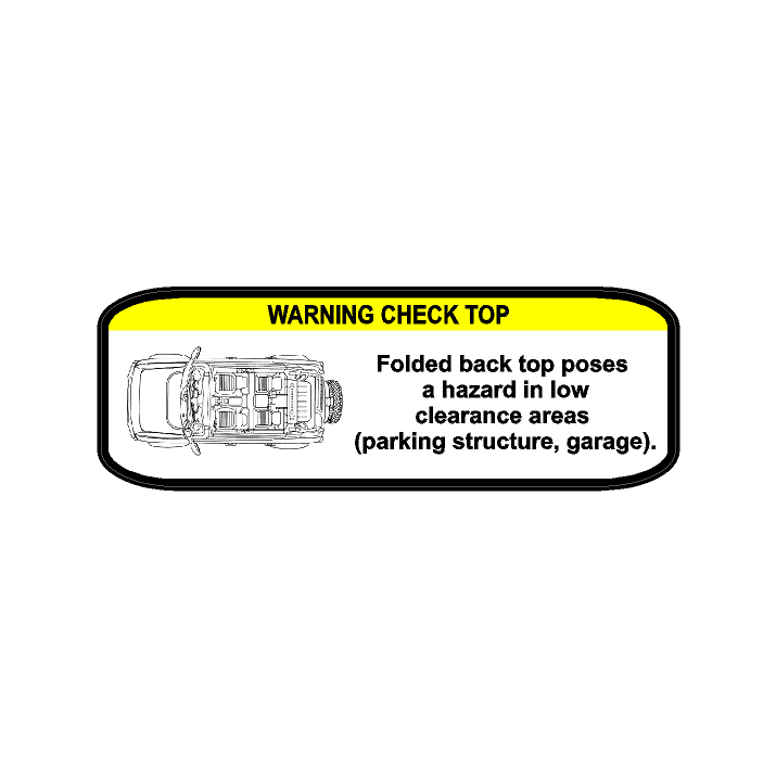 Soft Top Warning Labels - 2021+ Bronco StickerFab